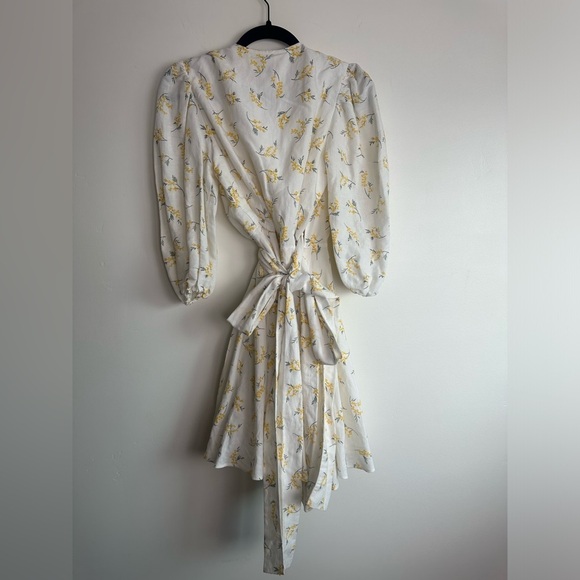 CLAUDIE PIERLOT Mini Short Wrap Around Floral Mimosa Dress Size 34 (US 4) - Picture 5 of 9